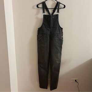 Women’s Grey black Denim Overalls / salopette